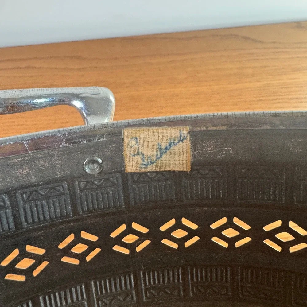 Vintage Metal Trivet Hot Plate‎ Holder Decorative Ornate Handles